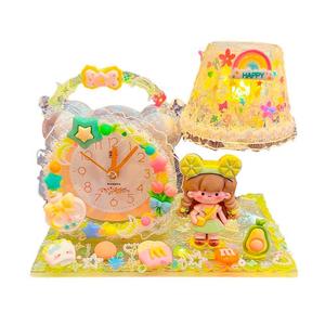<b>Crystal</b> Diy Clock Night Light <b>Set</b> Cartoon Print Handmade Home Decoration For Girls Kids - Product Image 5
