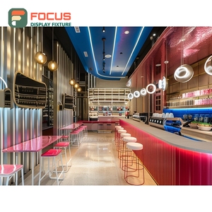 Expositor de café creativo con estantes escalonados para botellas de jarabe, estantería de exhibición de productos de madera mate para área de venta al por menor - Product Image 6