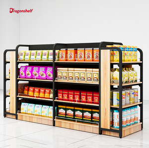 Étagère de supermarché de nouvelle conception avec un excellent prix, parfaite pour une utilisation <span class=keywords><strong>double</strong></span> face, gondole en acier provenant de Chine, système d'étagères d'hypermarché - Product Image 1