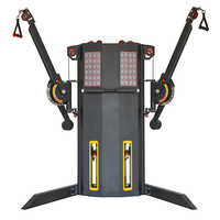 Entraîneur à double fonction Multi Cable Crossover Gym Equipment Pulldown Pullley Machine Iron Metal Commercial Use Black