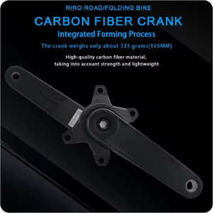 Pédalier de vélo de route à manivelle en Fiber de carbone 165/170/172mm pédalier 29MM 110BCD pour compteur de puissance à Interface <span class=keywords><strong>EASTON</strong></span>/4 boulons - Product Image 4