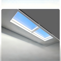Panel de Luz Artificial para Interiores, Alto CRI, Ventana Empotrada de Aluminio, Simulación de Cielo Azul, Luz de Techo LED, Tragaluz Virtual para Taller