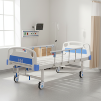 Lit d'hôpital électrique populaire à 2 manivelle pour soins intensifs avec matelas |   pour les soins aux patients en milieu hospitalier et les soins à domicile
