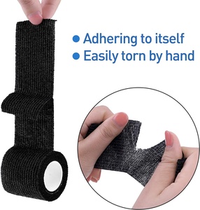 Biểu Tượng Tùy Chỉnh Không Dệt Dính Đàn Hồi Gắn Kết Thể Thao Băng Tự Dính Bọc Màu Đen Băng Đàn Hồi Cho Thể Thao - Product Image 4