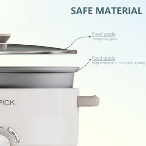 Panci panas listrik portabel 4-Liter 5-Liter, Hotel rumah memasak sup piring kukus tutup kaca memasak listrik panci panas - Product Image 5