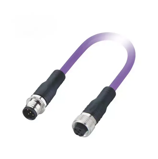 custom molded 6pin m12 cable male female connector 2 8 6 5 4 pin sensor outdoor light led waterproof aviation cable