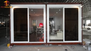 <span class=keywords><strong>Capsule</strong></span> intégrée préfabriquée de camping bon marché maison préfabriquée mobile en acier léger transportable conteneur maison en verre villa à vendre - Product Image 6