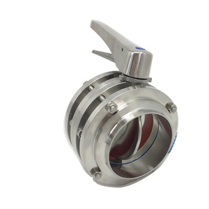 Válvula de mariposa <span class=keywords><strong>manual</strong></span> de acero inoxidable aséptico de grado alimenticio higiénico sanitario 3 uds con mango de acero inoxidable para un precio más bajo - Product Image 6