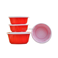 PTPACK – Nouveaux contenants alimentaires ronds jetables en PP épaissi avec couvercle transparent, compatibles micro-ondes, pour boîtes à lunch