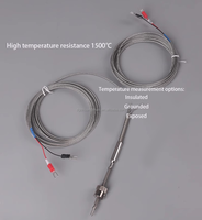 Termometer Termokopel Tipe K dengan Pelindung Jepit Berpegas
