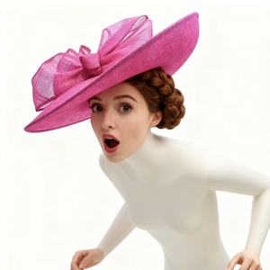 Chapeaux Cloche Ajustables Brodés à la Main en Dentelle pour Mariage et Église, 100% Sinamay, Inspirés du Kentucky <span class=keywords><strong>Derby</strong></span>, Quatre Saisons – Vente Chaude - Product Image 4