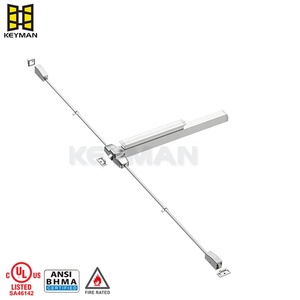 KEYMAN Superficie de la puerta de escape de emergencia comercial Varilla vertical tipo 3 puntos de bloqueo Dispositivo de salida clasificado contra incendios Barra de empuje Barra de bloqueo Barra de pánico - Product Image 1
