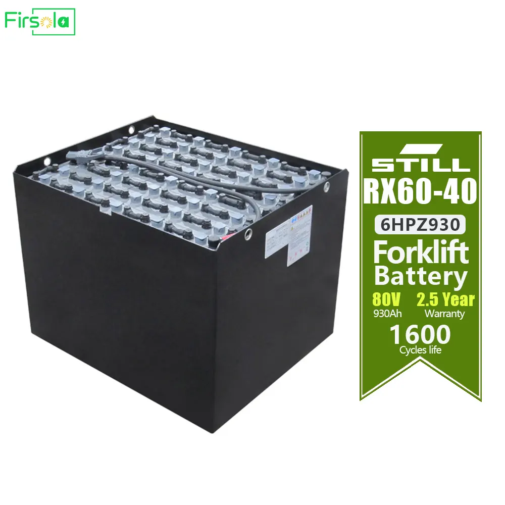 RX60-40 Battery 6HPZS930 80V 930Ah Forklift Traction Battery For STILL