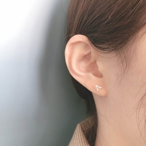 Boucles <span class=keywords><strong>d</strong></span>'oreilles tendance <span class=keywords><strong>et</strong></span> simples en acier inoxydable avec 26 pierres, initiales 'A-Z', plaquées or, pour femmes, pour les soirées - Product Image 2