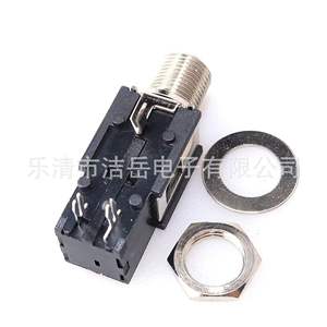 Connecteur Jack Téléphonique 6,35 mm à 3 Broches pour Montage sur Panneau Audio Vidéo Noir - Product Image 5