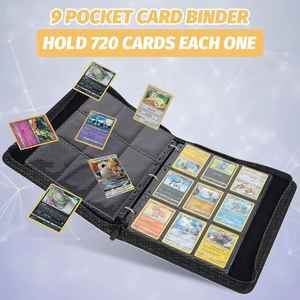 Pocket <b>Card</b> Binder Zipper Binder 720 Double-sided PU <b>Card</b> Collection Binder for TCG Table Games for Collection <b>Card</b> - Product Image 2