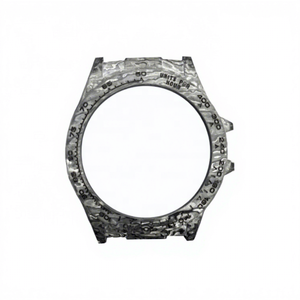 단조 카본 파이버 남성용 시계 케이스 크로노그래프 가시형 무브먼트 방수 사파이어 크리스탈 블랙 OEM 로고 시계 조립품 - Product Image 1