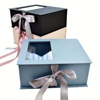 Boîte cadeau de Noël avec couvercle et base en ruban, boîtes rigides avec laminage mat, gaufrage à chaud doré, emballage pliable pour jouet ours