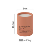 DM619 couleur 10.6 Oz navires luxe décor à la maison bougie faisant des pots mat vide naturel parfumé béton ciment bougie pots