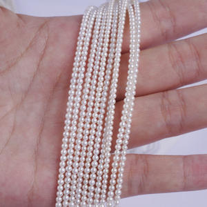 Perlas Blancas Naturales de Agua Dulce al por Mayor, 2.5-3mm, Forma de Metro, Semiterminadas, para Collares, Pulseras y Joyería DIY - Product Image 4