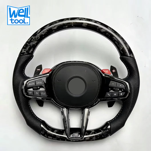 Volante in Pelle Traforata e Fibra di Carbonio Personalizzato per BMW M3/4/5/6 <span class=keywords><strong>G20</strong></span> <span class=keywords><strong>G30</strong></span> X1/2/3/4/5/6 F30 F10 F15 F36 F20 F22 F31 - Product Image 2