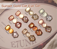 L&M 12 Couleurs 15ml Gel TPO-Free Sunset Gold Effet Œil de Chat Vernis à Ongles Magnétique en Gros Personnalisé Kit de Vernis Gel Œil de Chat