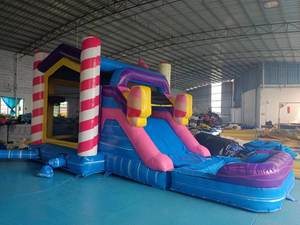 Vente chaude arc-en-ciel Château <span class=keywords><strong>Gonflable</strong></span> Piscine Blow up Bounce House Water Slide Candy Land <span class=keywords><strong>Gonflable</strong></span> Bouncer pour Enfants En Plein Air - Product Image 6