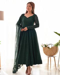 Latest Georgette Fabric Anarkali Dress for Women Trendy Long <b>Flared</b> Anarkali Suit Indian Wedding Party Wear Ladies Outfit - Product Image 3