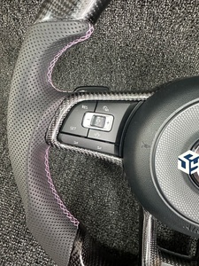 Volante Deportivo de Cuero de Lujo Personalizado para <span class=keywords><strong>Volkswagen</strong></span> 2020-2025 MK8 <span class=keywords><strong>Golf</strong></span> 8 <span class=keywords><strong>GTI</strong></span> Touareg Jetta para Camry A4 Serie 4 - Product Image 3
