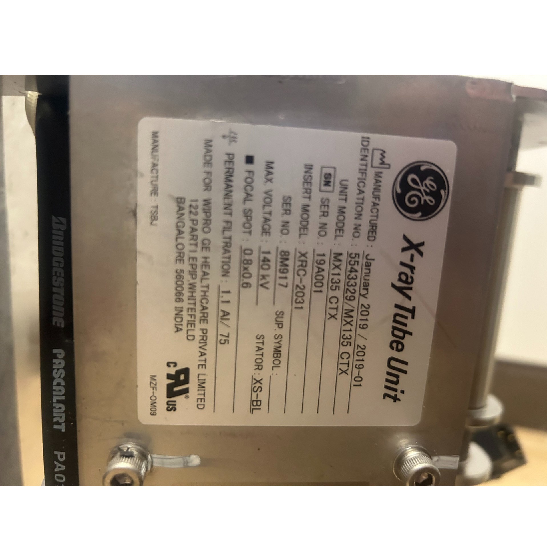 MX135 CTX Tube XRay 5543329 for GE CT Scanner - Reliable X Ray