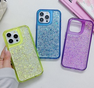 Funda de teléfono con purpurina brillante, funda de protección epoxi de Color puro para <span class=keywords><strong>Motorola</strong></span> Edge 50 Neo 50 Pro 50 Fusion 50 Ultra - Product Image 6