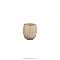 Pot de fleurs moderne en fibre d'argile géante, écologique, léger, durable, fabriqué à la main, 6L/pièce, certifié ISO9001, personnalisable