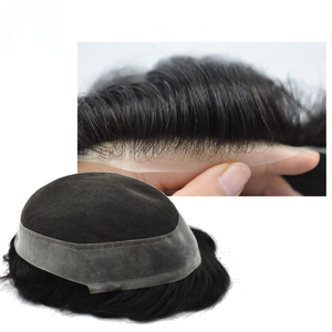 LLBeauty Upgrade Australia Lace PU 100% Cheveux Humains Indiens Sythem HD Perruque Bouclée Hommes Toupet Cheveux à Tresser Fournisseur Populaire - Product Image 3