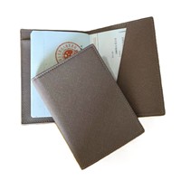 Porte-passeport en similicuir kaki avec logo vierge, porte-documents de voyage en cuir PU de qualité supérieure, idéal comme article promotionnel