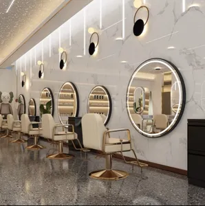 Lampu cermin lingkaran terpasang di dinding, untuk QZ-M118A cermin kecantikan salon rambut
