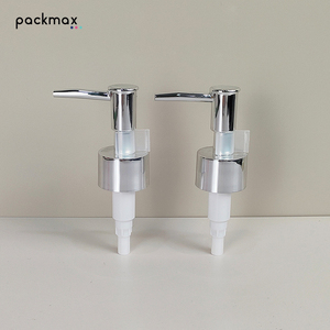 28-tooth electroplated long nozzle snap-on press pump head — for hand soap, shower gel & shampoo, hotel use - Product Image 3