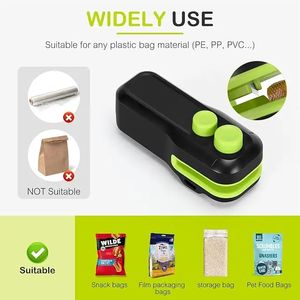 Mini Sellador de Bolsas - Sellador de Bolsas de Plástico con Cortador e Imán, Máquina de Sellado Portátil para Reutilizar Bolsas de Plástico - Product Image 4