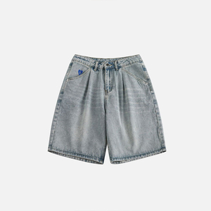 Haute qualité poids lourd été bleu clair lavé Denim matériel bouton sport femmes <span class=keywords><strong>Jeans</strong></span> <span class=keywords><strong>court</strong></span> Jean <span class=keywords><strong>Court</strong></span> Femme - Product Image 3