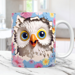 Haute qualité Sublimation 11oz coloré hibou <span class=keywords><strong>magique</strong></span> couleur changeante tasses personnalisables impression numérique tasses à café en céramique - Product Image 4