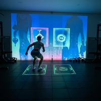 Jeux interactifs immersifs en forme de L pour l'entraînement physique en salle ChariotTech