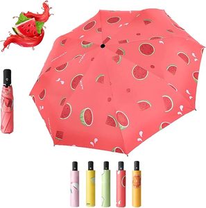 Parasol de protection solaire UV aux fruits mignon droit 3 fois manuel Offre Spéciale avec impression personnalisée du logo pour les femmes - Product Image 5