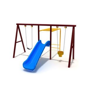 Balançoire et toboggan combinés pour aire de jeux extérieure OEM, balançoire en métal pour aire de jeux extérieure pour enfants - Product Image 2
