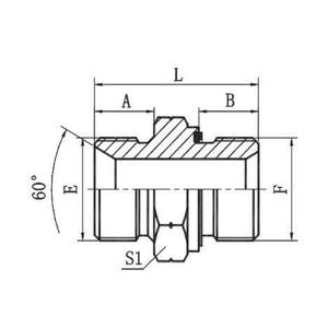 Adaptador de Manguera G3/8X19 para Acoplamiento Rápido de Acero BSP MACHO DOBLE USO PARA 60 °   Sello <span class=keywords><strong>SAET</strong></span> o Sello de Seguridad/BSP Macho con Anillo de Retención - Product Image 1