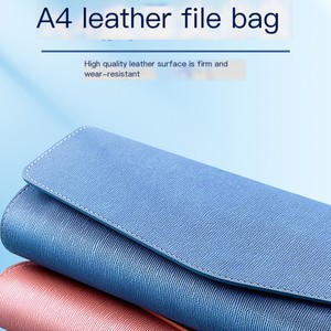 Tùy chỉnh chuyên nghiệp da kinh doanh danh mục đầu tư Túi A4 tài liệu thư mục chất kết dính với chủ thẻ biểu tượng tùy chỉnh thư mục trình bày - Product Image 6