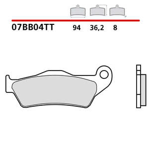 Per Brembo pastiglie dei freni anteriori in ceramica per Husqvarna WR 300 09-13 - Product Image 1