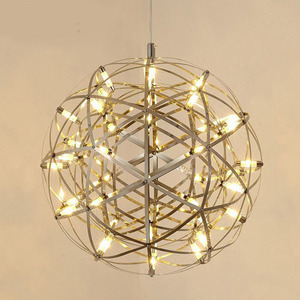 Ristorante creativo nordico moderno ciondolo con cielo stellato scintilla palla rotonda fuochi d'artificio pianeta arte <span class=keywords><strong>lampadario</strong></span> sferico - Product Image 1