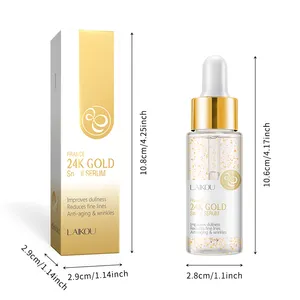 New Facial Care LAIKOU 30ml Serum Anti-aging Whitening 24k Gold Snail Mucin Skin Care Serum