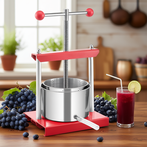 Presse à fruits manuelle en acier inoxydable 3L, extracteur de jus pour la fabrication de vin maison - Product Image 2