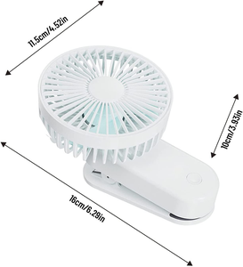 <b>Mini</b> Desktop <b>Fan</b> Rechargeable Personal Clip Foldable Handheld Cooling <b>Fan</b> <b>Usb</b> in Summer Easy to Carry for Outside Use - Product Image 2