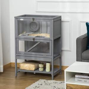 Gabbia Trasparente per Porcellini d'India, Gabbia in Legno per Criceti in Vendita - Product Image 1